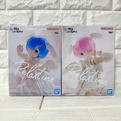 Re:Zero Relax time Figure Rem Ram Sweet Angel ver. Set BANPRESTO Japan Anime New