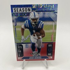 2024 Panini Contenders Optic Josh Downs Season Ticket Red White & Blue Prizm /13