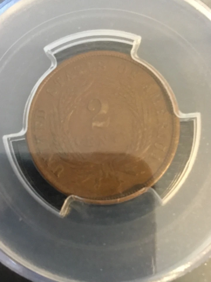 1865 2 cent piece pcgs xf 45 - Image 4 of 4