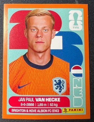 2026 Panini FIFA World Cup Jan Paul Van Hecke NED 9 Orange Parallel Sticker