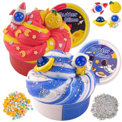 Butter Slime Set 2X120ml Fluffy Butter Schleim mit 6 Packungen Slime AddIns, ...