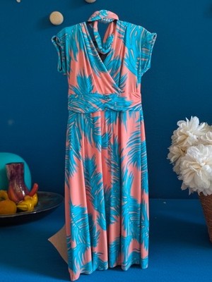 IMAN Global Chic Palm Maxi Dress