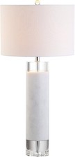 JONATHAN Y JYL5000A Hunter 32" Marble/Crystal LED Table Lamp Glam