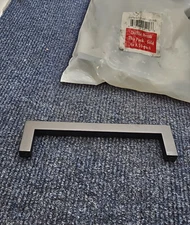 (QTY 10) GLIDERITE 21683-128-MB: 5" Solid Square Slim Cabinet Drawer Bar Pulls