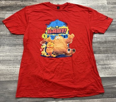 Garfield The Movie Shirt Mens XL 2024 I m Back Baby Red Paws Inc Regal Cinemas