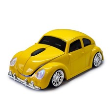 Wireless 2.4Ghz Optical Mouse Car Shaped Yellow Cool Computer Mouse for Lapto...