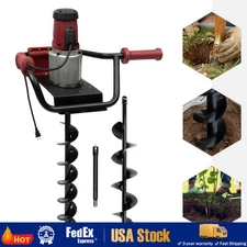 1500W Electric Corded Digger Post Hole Digger Auger Drill Bit Pure Copper Motor