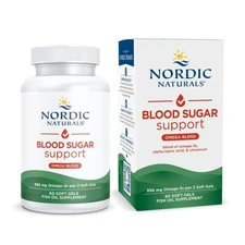 Nordic Naturals Omega Blood Sugar, Lemon - 60 Soft Gels - 896 mg Omega-3 +