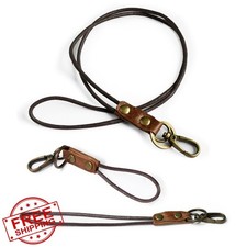 boshiho PU Leather Lanyard Necklace with Clip for Keys ID Badge
