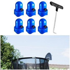 6x Trampoline Enclosure Pole Covers Trampoline Pole Caps 1.5" Diameter