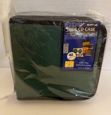 40 Disc CD DVD Carry Case Green Wallet Storage Booklet Binder Zipper Album Case