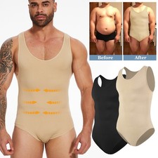 Mens Shapewear Compression Slimming Bodysuit Full Body Shaper Fajas Para Hombres