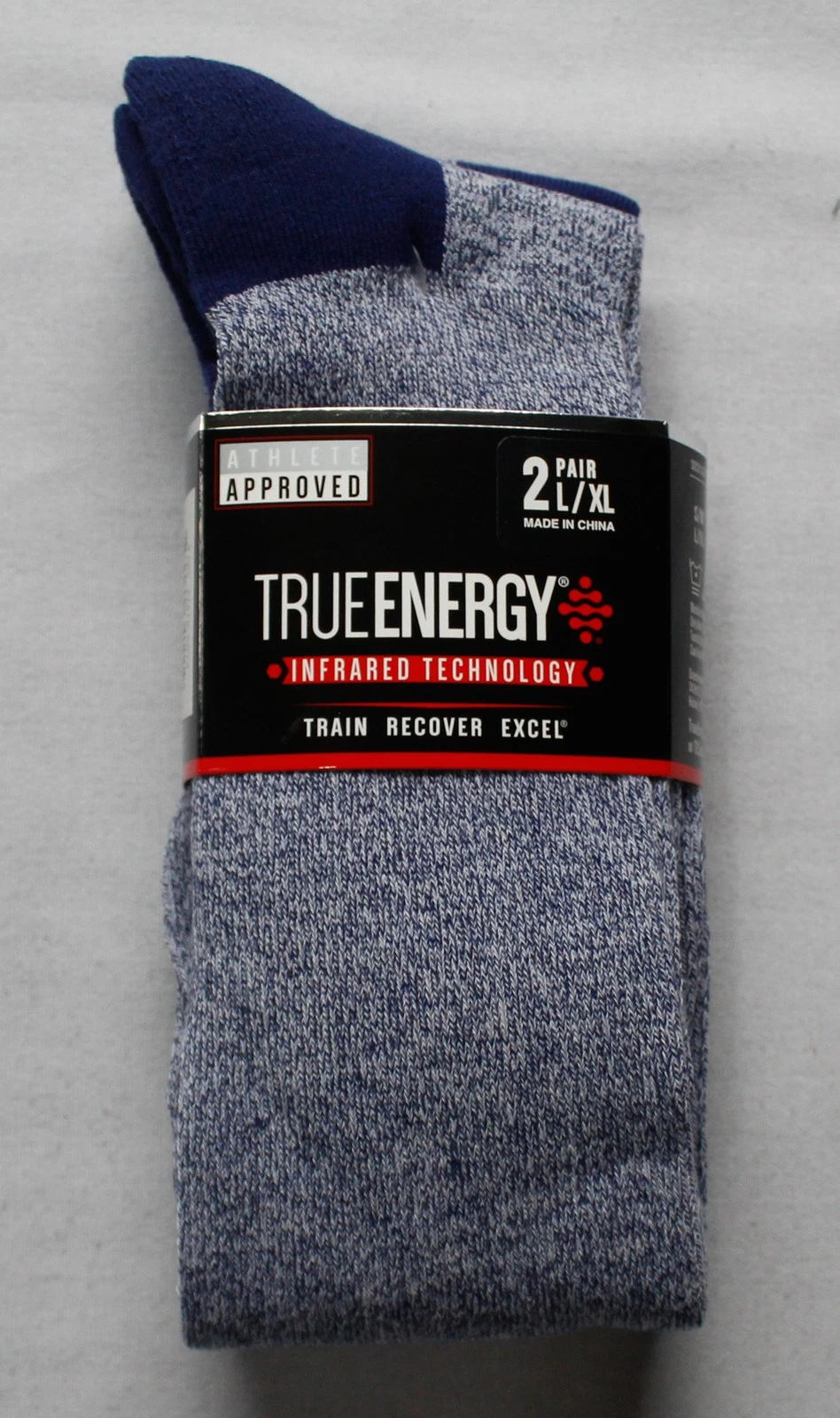 True Energy Socks Unisex 2-Pack Knee High Compression Socks ZG3 Blue Size L/XL