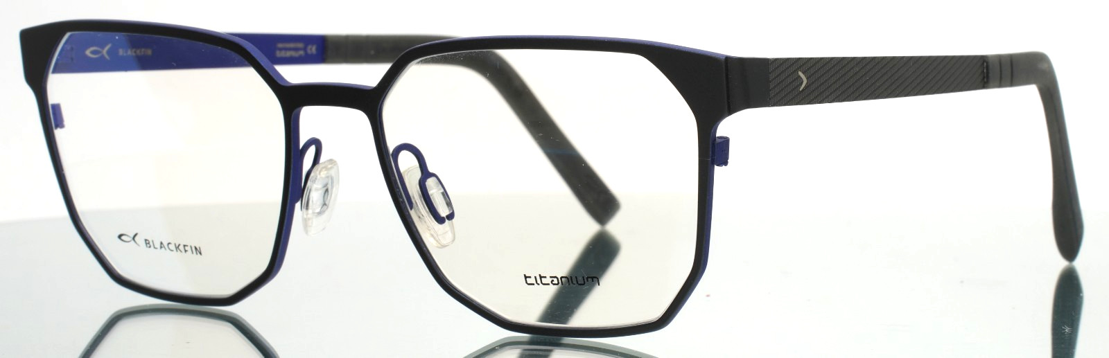 BLACKFIN BF964 Wilmington 1053 Black Blue Unisex Eyeglasses 53-17-145 B:42