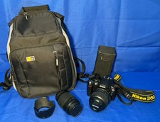 Nikon D60 Digital Camera with AF-S Nikkor 55-200mm and 18-55mm Lenses with Bags