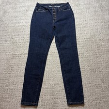 Judy Blue Jeans Women 11/30 Skinny Fit Blue Denim Stretch Dark Wash Button Fly
