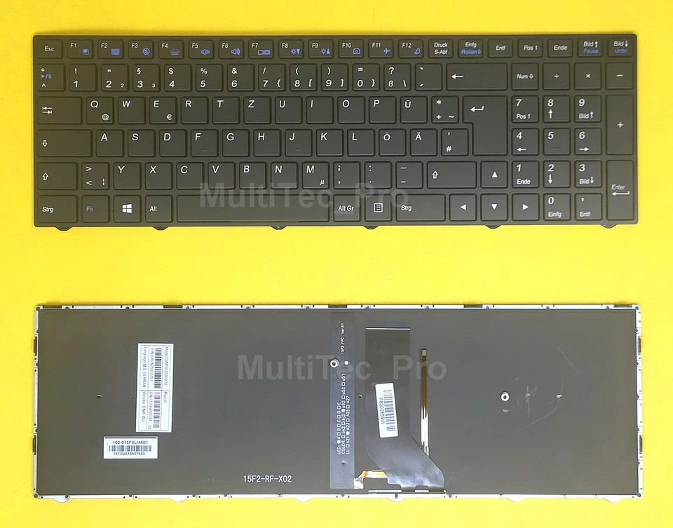 MARKENLOS DE Tastatur Clevo N250BU N250GU N250JU N250LU N250PU N250WU N252GU - Beleuchtung