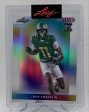 2024 Leaf Vivid - Troy Franklin #125 Gray Prismatic PreProduction Proof 1/1  (RC