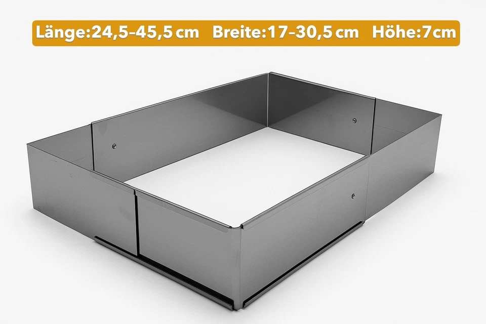 Backrahmen Edelstahl verstellbar auf max 30,5x45,5cm - Bild 2 von 3