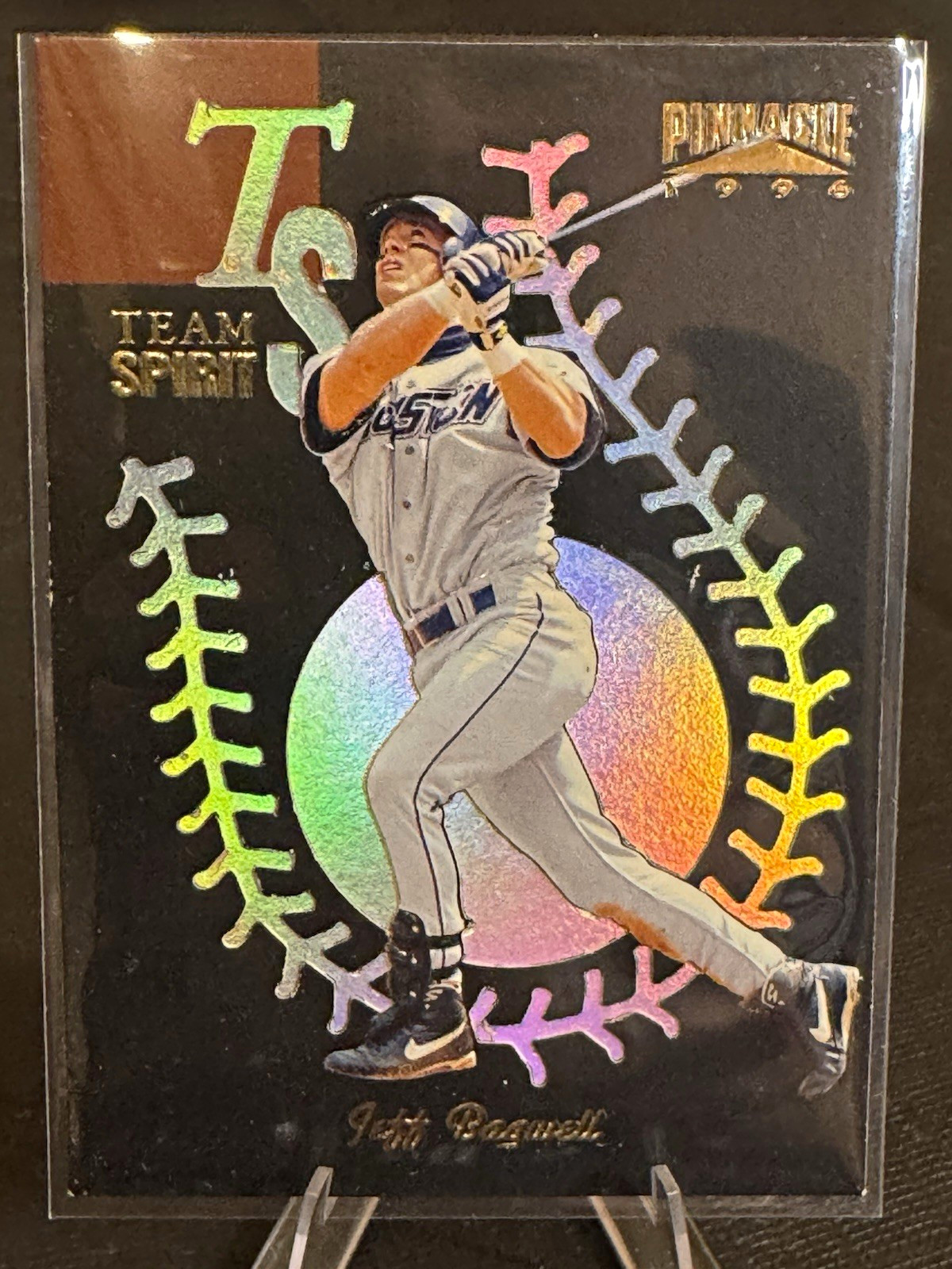 Pinnacle 1996 Team Spirit Insert Jeff Bagwell #7/12 Houston Astros Card