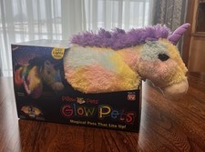 ORIGINAL Pillow Pets Glow Pets Sparkling Unicorn LED Light Pillow NEW
