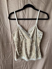 Y2K Byertoo Crushed Velvet Whimsygoth Fairycore Lace Cami Tank