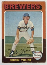 1975 Topps Baseball Robin Yount #223 HOF ROOKIE CARD RC MILWAUKEE BREWERS VG. rookie card picture