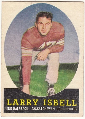 1958 Topps CFL # 29 Larry Isbell Saskatchewan Roughriders EX!