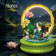 Loz Mini Diamond Building Block Creative Street View Bricks Lotus Pond Moonlight