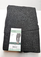 Terra Sky women plus High Rise Ankle length Leggings 2X 20W-22W gray glitter