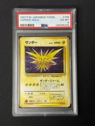 Zapdos 145 Holo Rare Base Set Japanese Pokemon Card 1996