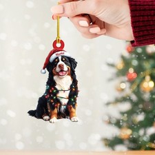 Personalized Bernese Mountain Dog Christmas Light Christmas Gift Ornament SO425