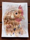 Original Hen 2 Acrylic Painting by Alannah Dyer- 9x12 in Farm Life Chicken Decor — photo 2