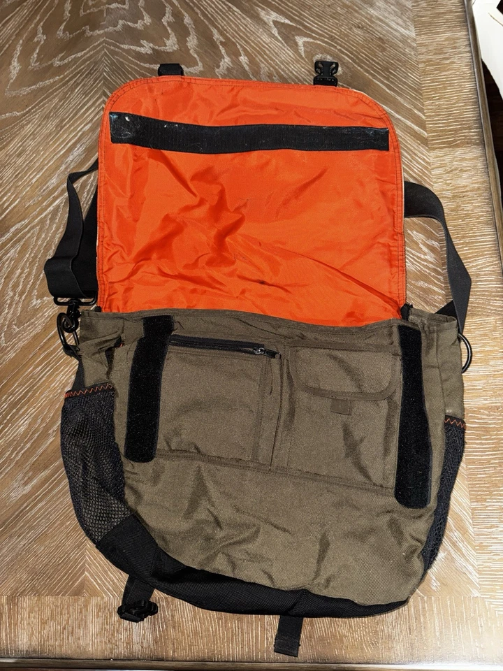 СТАРЫЙ темно-синий плеча Messenger рюкзак сумка для ноутбука карманы - Изображение 3 из 4