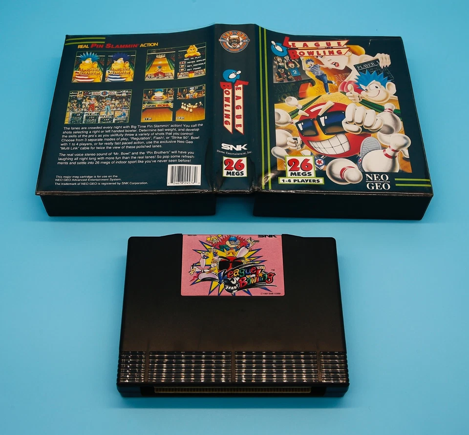 League Bowling US Dog Tag English AES • Neo Geo System/Console • Sports SNK - Image 4 of 4