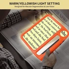 Rechargeable Handheld Magnifier 5X 10X Full Page with Light 3 Modes 48 LEDs