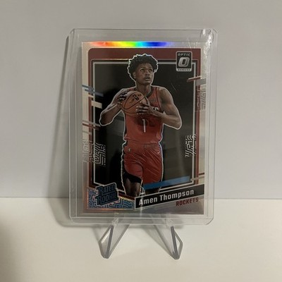 2023-24 Amen Thompson Donruss Optic Rated Rookie Holo Prizm #229 Tiny Scratch