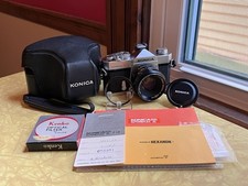 Konica Autoreflex T 35mm Film SLR Camera with Konica 52mm 1.8 Lens Cap Case