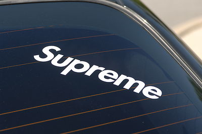 supreme car decal