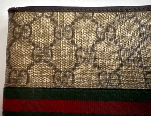 GUCCI GG Supreme Canvas & Leather Bi-Fold Brown Wallet Made in Italy AUTHENTIC - Picture 11 of 11
