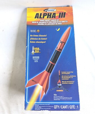 ALPHA III Launch Set *Estes #1427* - RTF -Ready To Fly - Model Rocket Set New