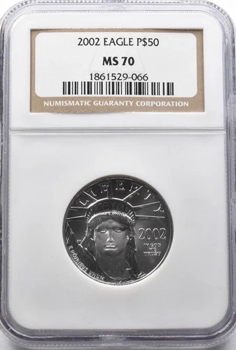 2002 NGC MS70 $50  1/2 oz American Platinum Eagle