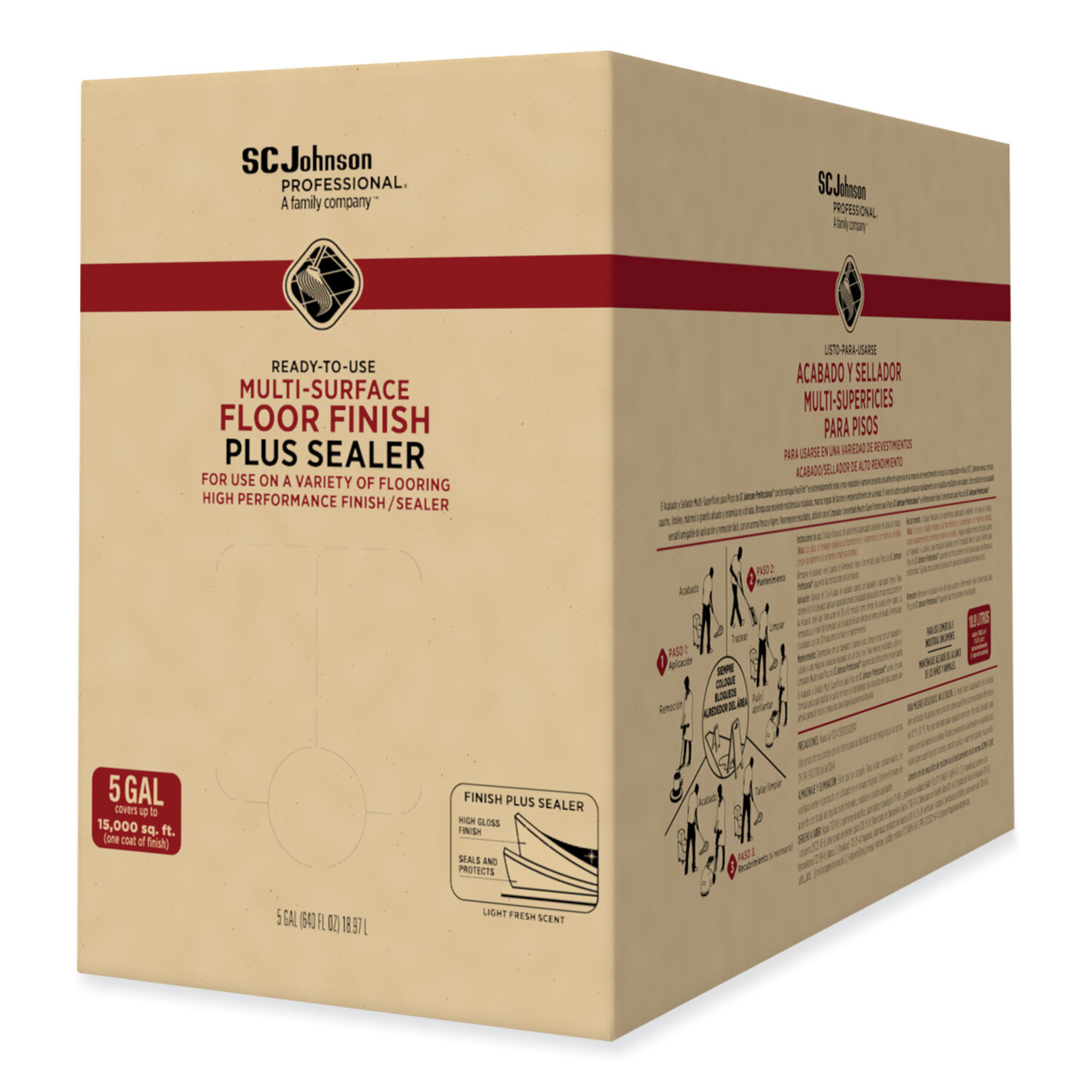 Ready-To-Use Multi-Surface Floor Finish Plus Sealer Light Fresh Scent 5 gal 31790₽