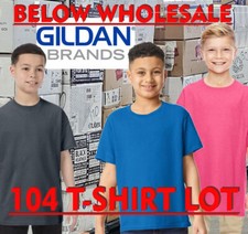Below WHOLESALE Blank T-Shirt 104 assorted youth Gildan 5000B Bulk Lot