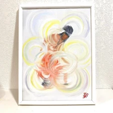 Hoop Dancer Painting Native American Style Signed Framed Southwest Wall Art