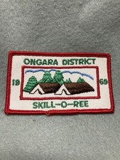(jab-37) Boy Scouts-   Ongora District - 1969 Skill-o-ree / 3 1/2" x  2" patch