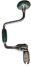Vtg Stanley No.965 10" Ratcheting Brace Drill Hand Tool USA (needs chuck parts)
