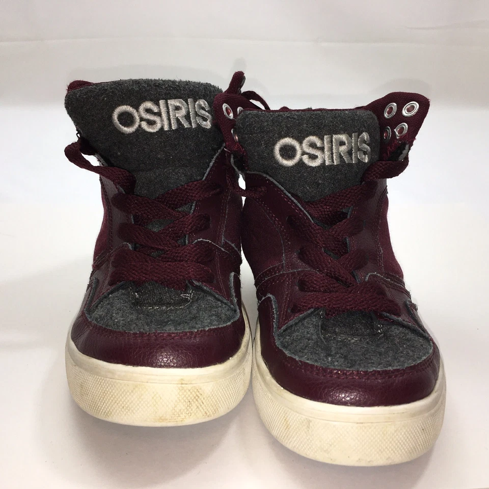 Zapatos de Skate Osiris Niños Talla 3 M Púrpura Oscuro/Gris Cuero Superior Tenis Foto 4 de 4