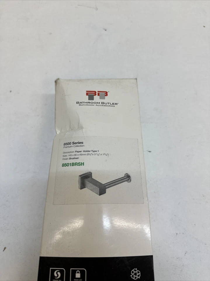 Mayordomo de baño 8501BRSH - Soporte de papel cepillado de acero inoxidable Foto 2 de 2
