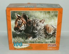 2002 Hoyle 100 Piece Jigsaw Puzzle Tiger Photograh COMPLETE